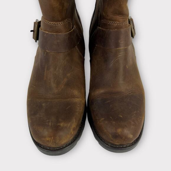 Clarks Orinoco Art Brown Leather Strap Mid Calf Boots Size 8.5 - Picture 6 of 8